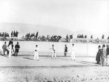 As duplas masculinas do tênis na final dos Jogos Olímpicos de Verão de 1896