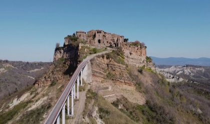 Vilarejo de Civita di Bagnoregio, na Itália (06.abr.2021)