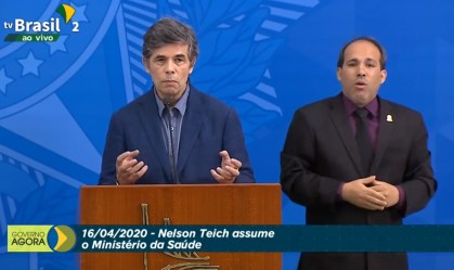 Nelson Teich diz que saúde e economia não competem entre si