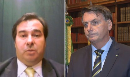 Ao vivo na CNN, Bolsonaro e Maia entram em conflito público