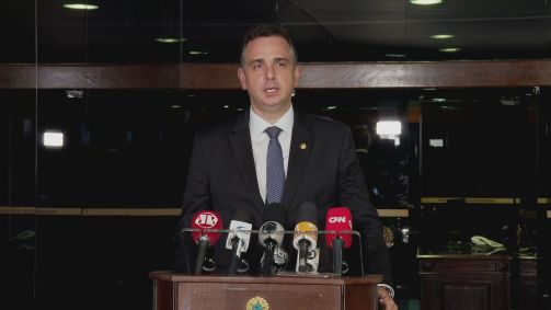 O presidente do Senado, Rodrigo Pacheco (DEM-MG) (08.abr.2021)