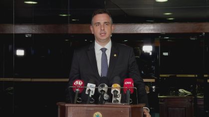 O presidente do Senado, Rodrigo Pacheco (DEM-MG) (08.abr.2021)