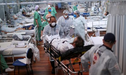 Hospital de campanha para pacientes da Covid-19 em Santo André (SP)