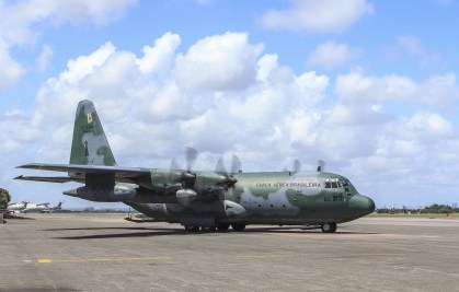 A aeronave Hércules C-130 da FAB