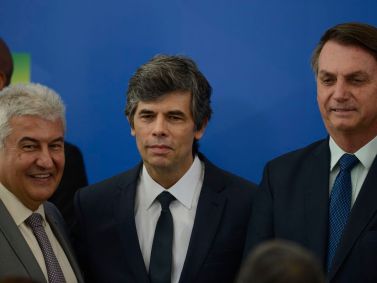 Marcos Pontes, Nelson Teich e Jair Bolsonaro