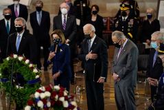 Homenagem à policial morto em ataque no Capitólio, EUA