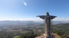 Vista do Vale do Taquari, a mesma que os turistas terão de mirante na estátua