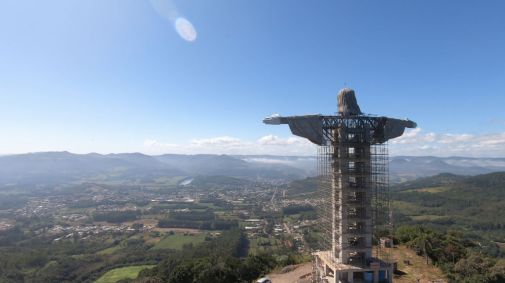 Vista do Vale do Taquari, a mesma que os turistas terão de mirante na estátua