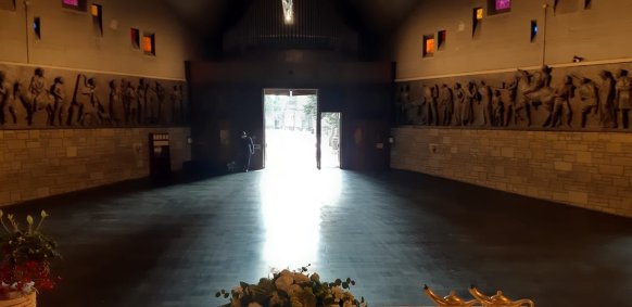 Igreja do cemitério da cidade de Bergamo, na Itália