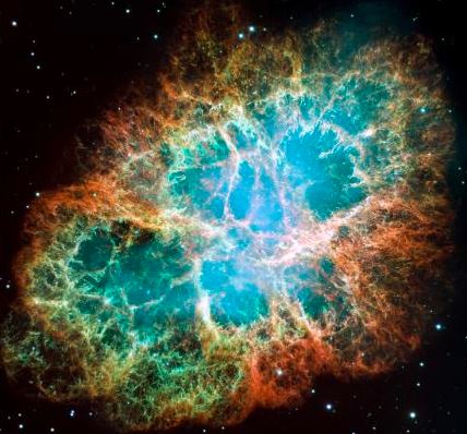 Esta imagem em mosaico da Nebulosa do Caranguejo foi capturada pelo Telescópio E