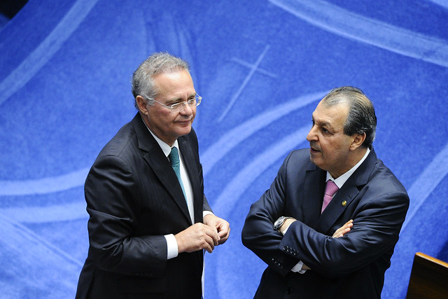 Renan Calheiros e Omar Aziz