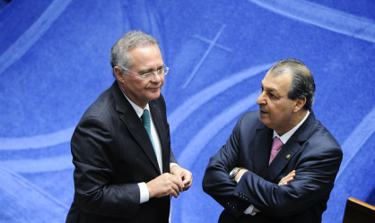 Renan Calheiros e Omar Aziz