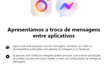 Mensagens do Instagram e do Messenger passam a ser integradas no Brasil