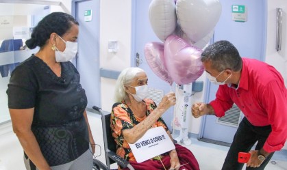 A idosa teve 60% do pulmão comprometido pela Covid-19