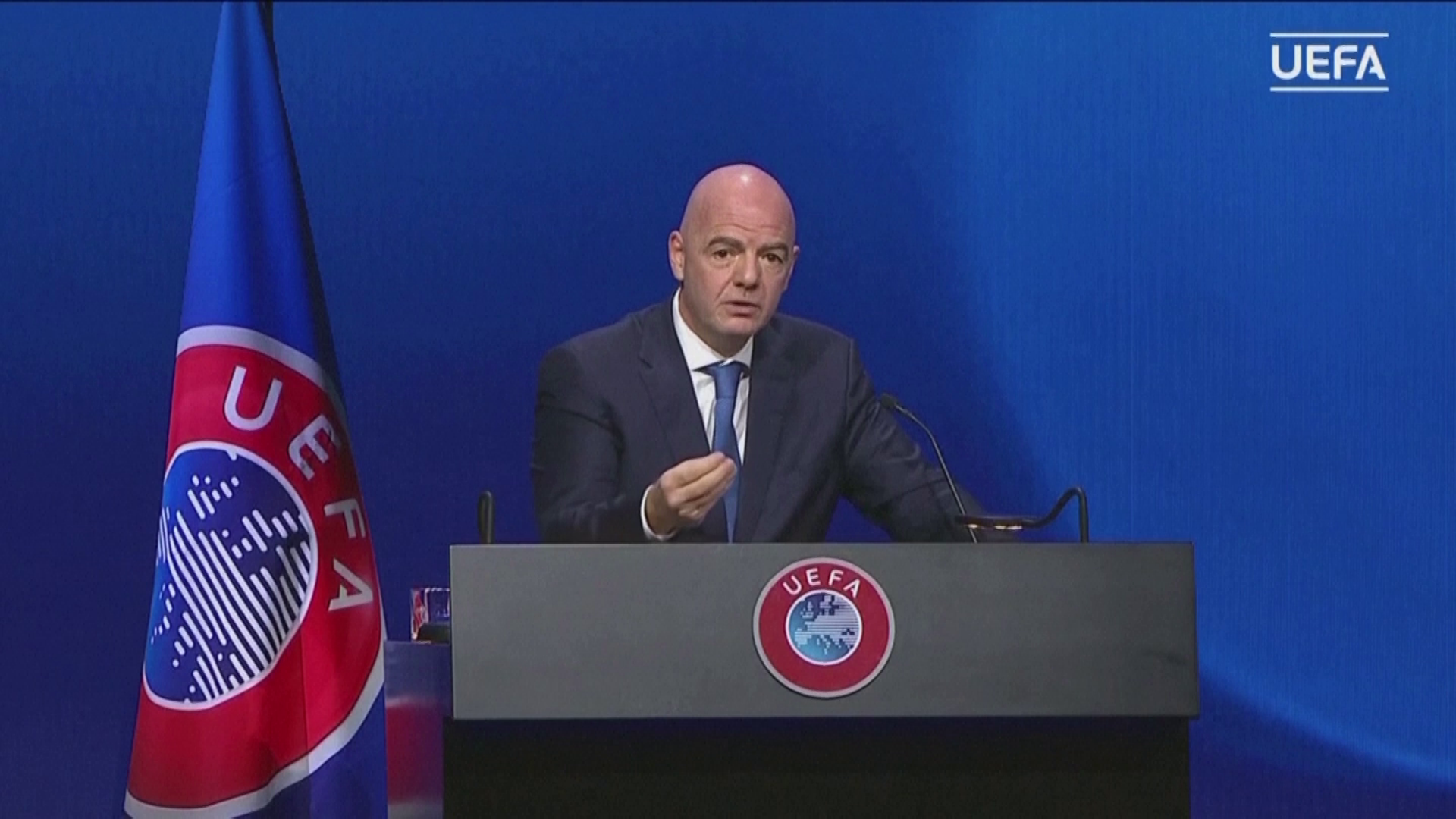 Gianni Infantino, presidente da Fifa, manifestou apoio à Uefa contra Superliga
