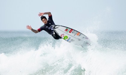 Gabriel Medina na disputa da etapa de Narrabeen, na Austrália