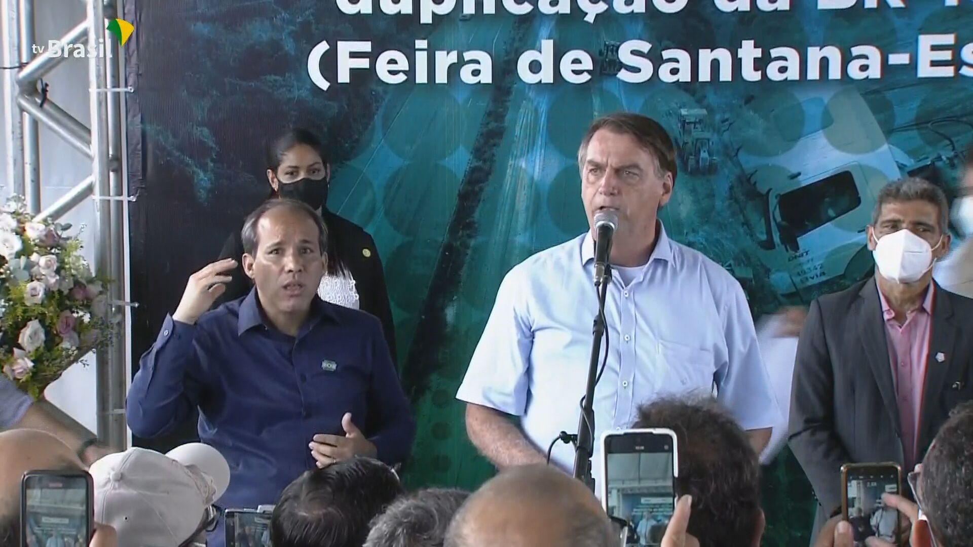 O presidente Jair Bolsonaro discursou durante evento na Bahia