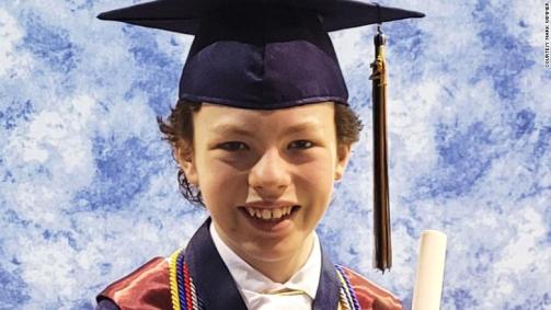 O estudante Mark Wimmer, de 12 anos