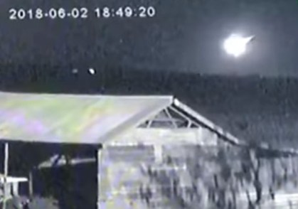 O meteorito atravessou o céu de Botsuana