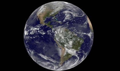 Planeta Terra em imagem fornecida pela Nasa