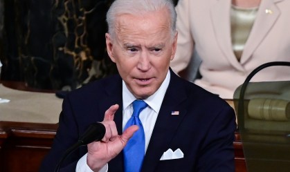 O presidente dos Estados Unidos, Joe Biden, discursa (28.abr.2021)