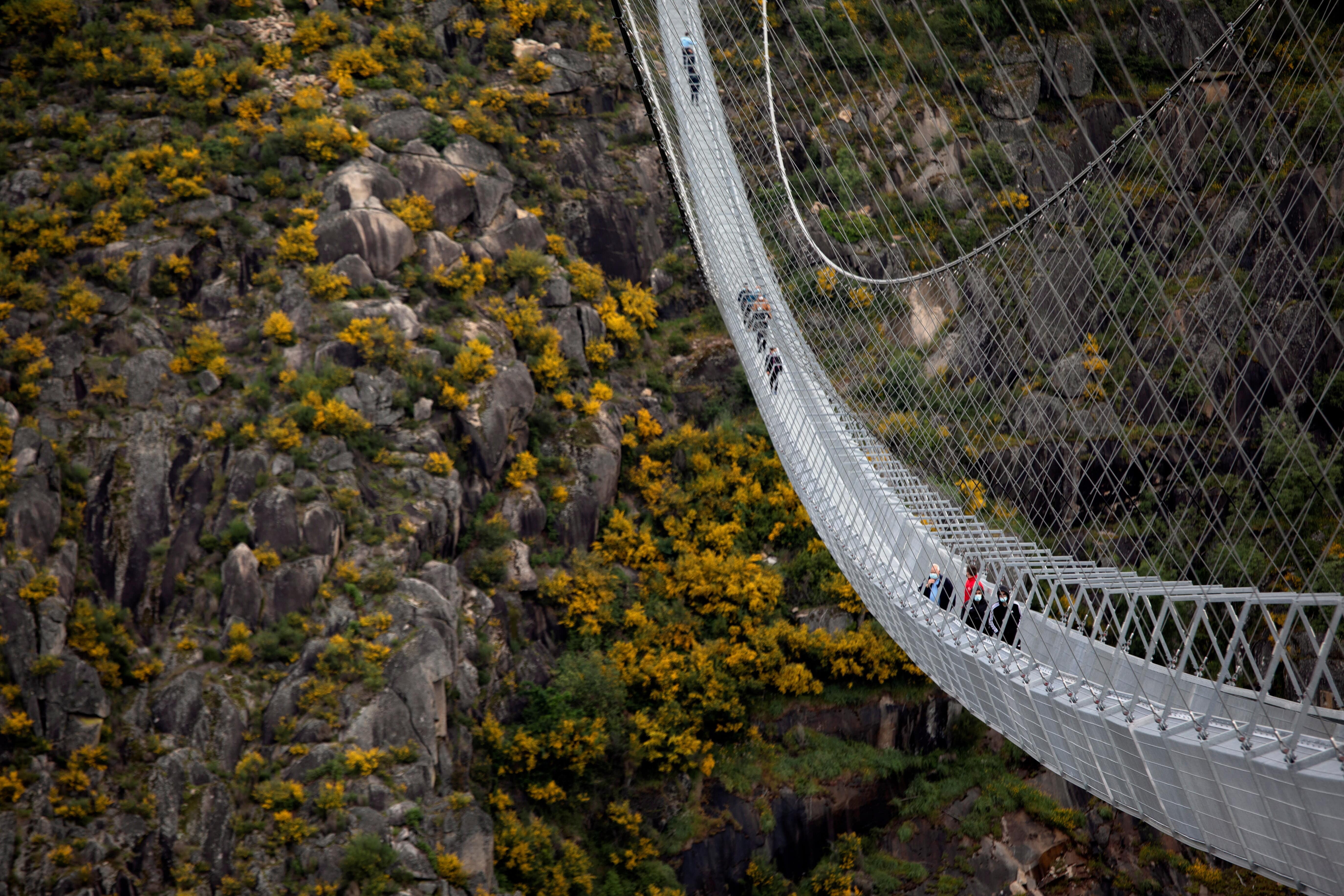Ponte suspensa em Arouca, Portugal 29/4/2021 