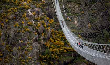 Ponte suspensa em Arouca, Portugal 29/4/2021 