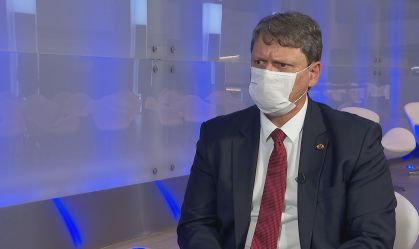 O ministro da Infraestrutura, Tarcísio de Freitas (29.abr.2021)