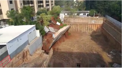 Muro desaba no DF
