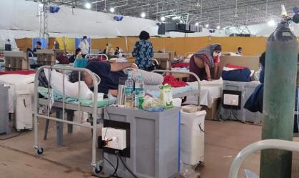O hospital Sardar Patel Covid, na Índia, por dentro 