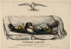 Representação de Napoleão Bonaparte em seu caixão, autor desconhecido