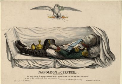 Representação de Napoleão Bonaparte em seu caixão, autor desconhecido