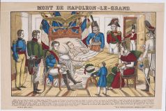 Napoleão em seu leito de morte, representação de autor desconhecido
