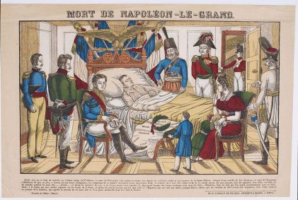 Napoleão em seu leito de morte, representação de autor desconhecido
