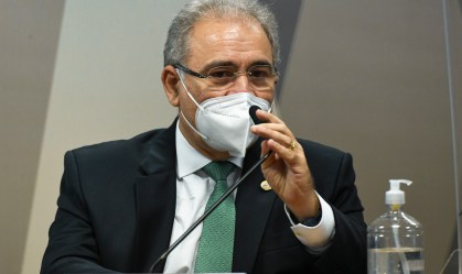 O ministro da Saúde, Marcelo Queiroga, é ouvido em sessão da CPI da Pandemia