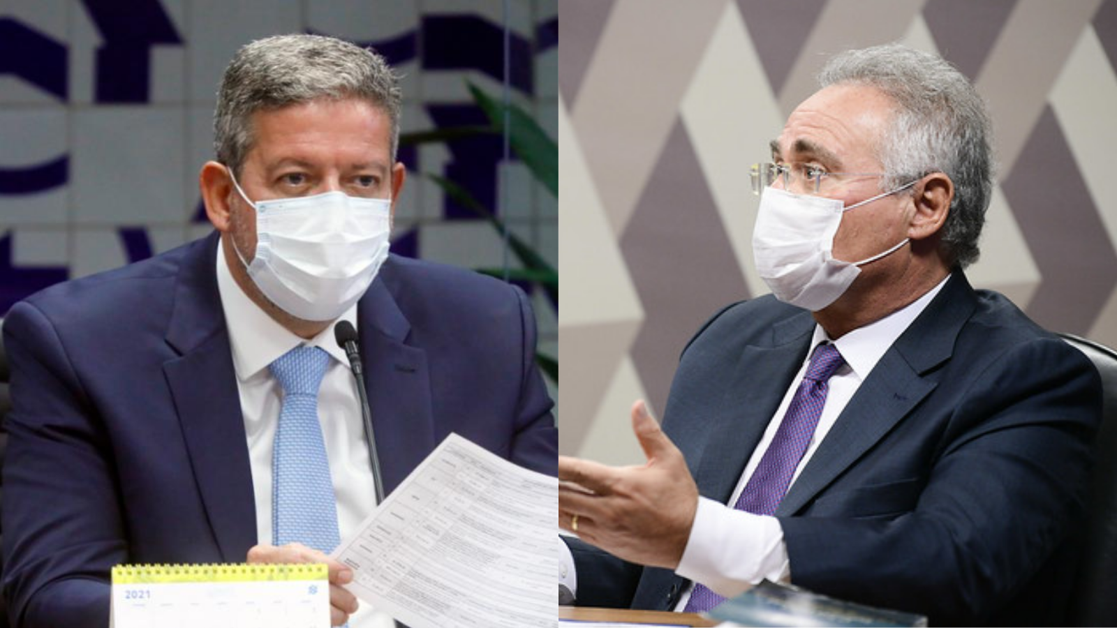 Arthur Lira e Renan Calheiros