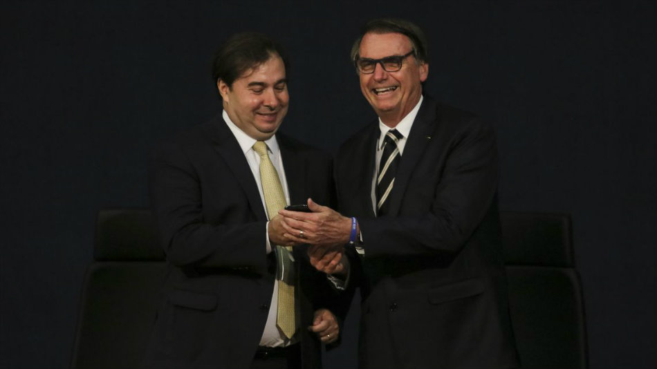 Rodrigo Maia e Jair Bolsonaro
