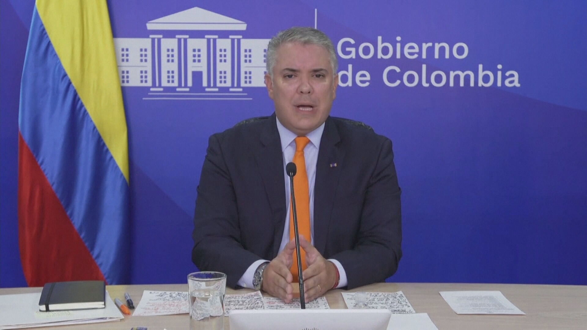 O presidente colombiano Iván Duque