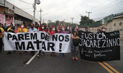 Protesto contra a operação da Polícia Civil do RJ que deixou 28 mortos