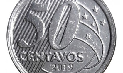Moeda de 50 centavos produzida na Holanda