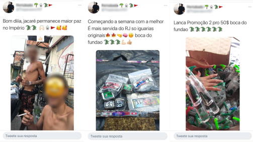 Imagem das redes sociais de suspeitos de tráfico de drogas no Jacarezinho
