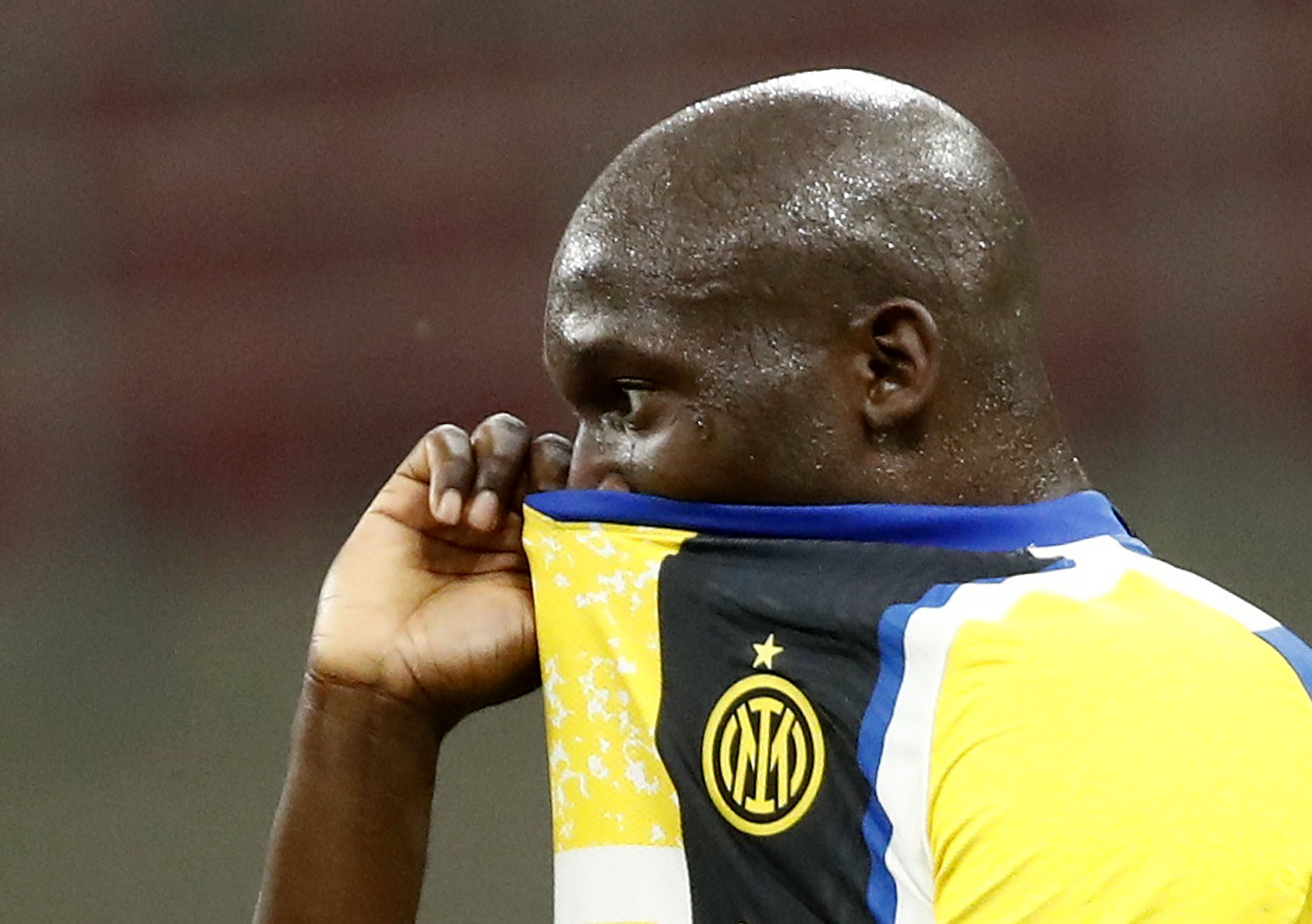 Romelu Lukaku em partida Inter Milan e AS Roma