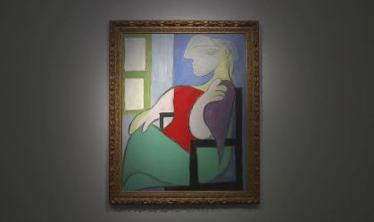 Quadro "Mulher sentada junto a uma janela" de Pablo Picasso, feito em 1932 (14.m