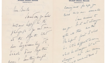 Carta de John Kennedy para amante sueca
