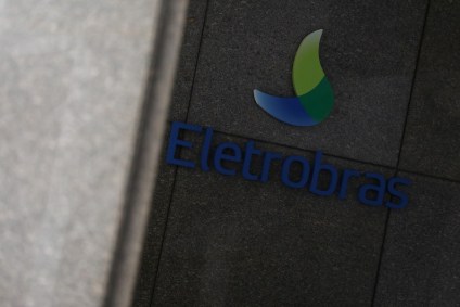 Logotipo da Eletrobras visto em instalações da empresa no Rio de Janeiro