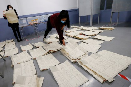 Apuração de votos da eleição constituinte no Chile