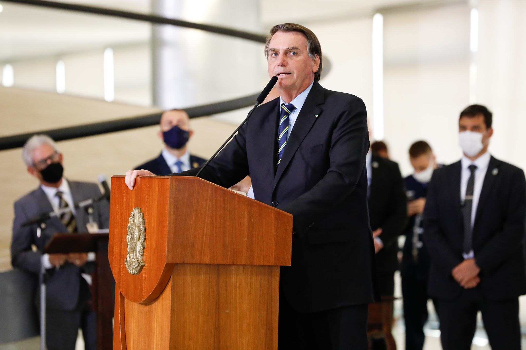 Presidente Jair Bolsonaro durante anúncio do programa "Adote um Parque" - (Brasí