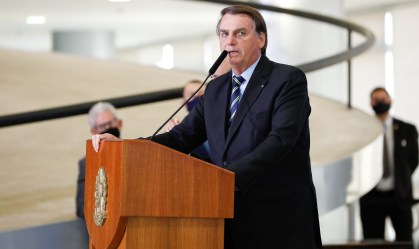 Presidente Jair Bolsonaro durante anúncio do programa "Adote um Parque" - (Brasí