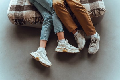 Imagem de relacionamento, casal na cama