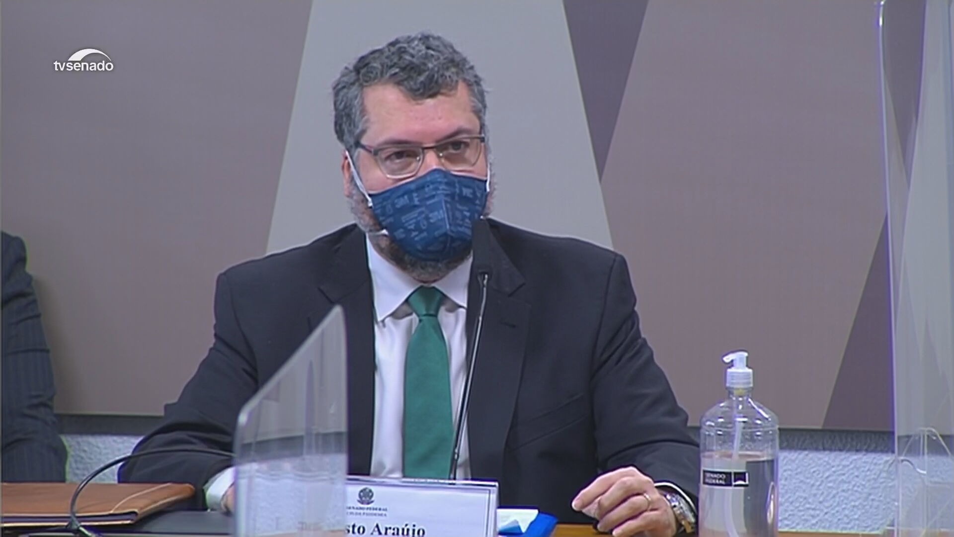 Ernesto Araújo, ex-ministro das Relações Exteriores, fala à CPI da Pandemia